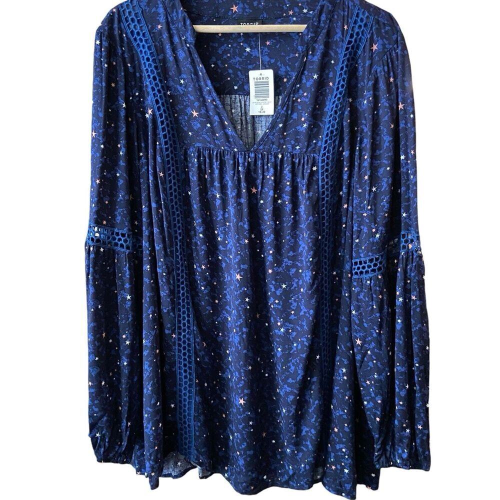 Women's Blue Starry Blouse